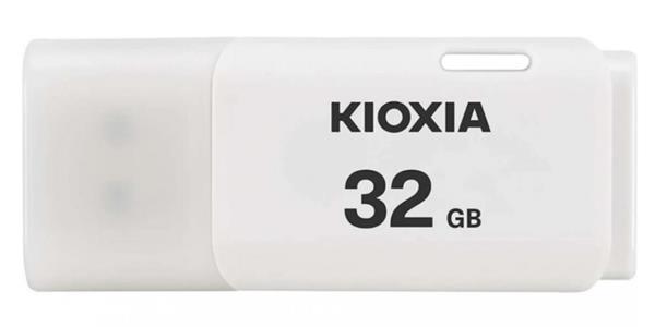 32 GB. USB 2.0 kľúč . KIOXIA Hayabusa U202, biely LU202W032GG4