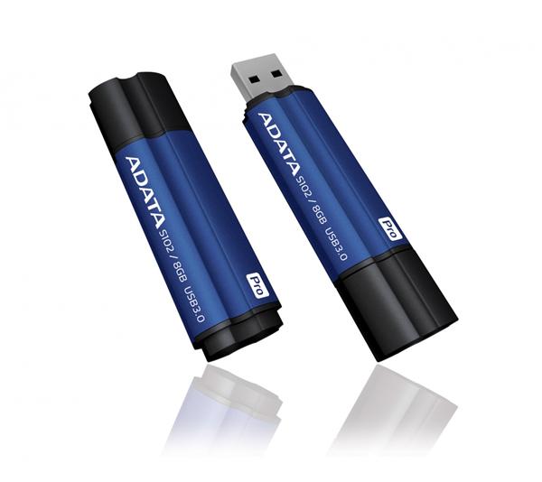 32 GB . USB klúč . ADATA DashDrive™ Elite Superier S102 PRO, USB 3.0, modrý AS102P-32G-RBL
