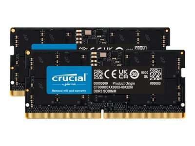 32GB Kit 2x16GB DDR5-4800 SODIMM CT2K16G48C40S5