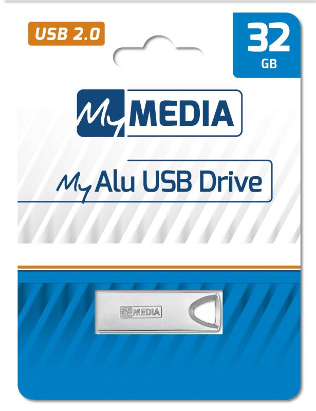 32GB USB Flash 2.0 MyAlu stříbrný, MyMedia 0023942692737