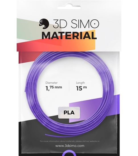 3DSimo Filament PLA II-red,purple,green 8594177460405