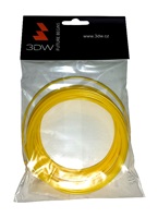 3DW - ABS filament pro 3D tiskárny, průměr struny 1,75mm, barva žlutá, v balení 10m, teplota tisku 220-250°C