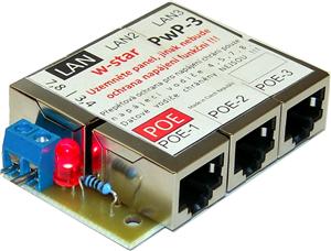 3portový napáj. panel s ochranou proti přepětí 60V PwP-3-60