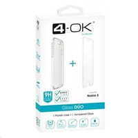 4-OK GLASS DUO PROTEK CASE AND TEMPERED GLASS FOR NOKIA 5