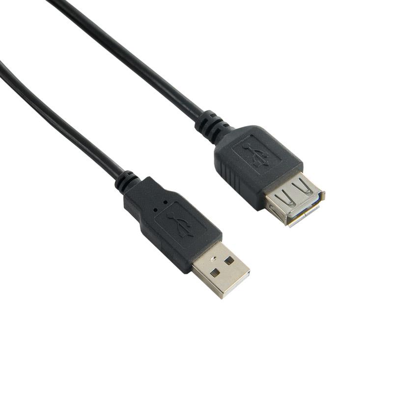 4World USB 2.0 prodlužovací kábel typ A-A M/F 3m HQ, feritový filter