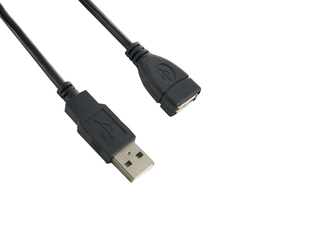 4World USB 2.0 prodlužovací kábel typ A-A M/F 5m HQ, feritový filter - retail