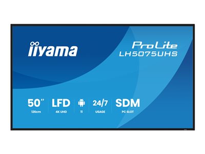 50" iiyama LH5075UHS-B2AG:VA,4K UHD,Android,24/7