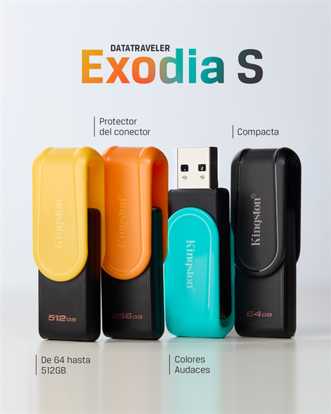 512 GB . USB 3.2 kľúč . Kingston DataTraveler Exodia S (Black + Yellow) DTXS/512GB