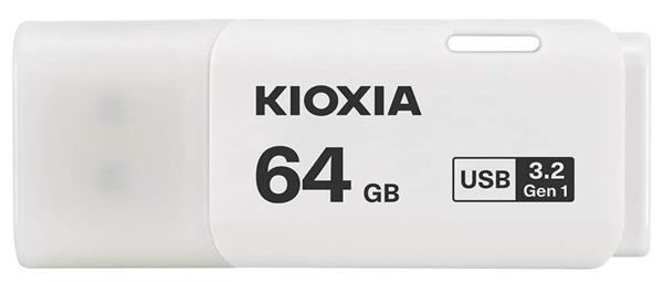 64 GB. USB 3.0 kľúč . KIOXIA Hayabusa U301, biely LU301W064GG4