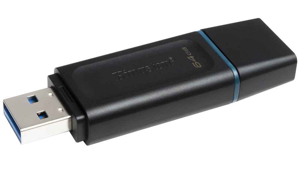 64 GB . USB 3.2 kľúč . Kingston DataTraveler Exodia Gen 1 (Black + Teal) DTX/64GB
