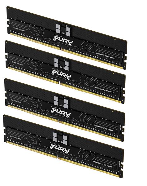64GB DDR5-5600MHz Kingston ECC Reg CL28 FR, 4x16GB KF556R28RBEK4-64