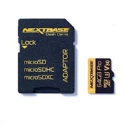 64GB U3 Micro SD Card Nextbase + adapter NBDVRS2SD64GBU3