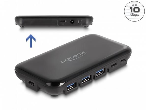 7 Port USB 3.2 Gen 2 Hub with 4 USB Type, 7 Port USB 3.2 Gen 2 Hub with 4 USB Type 64209