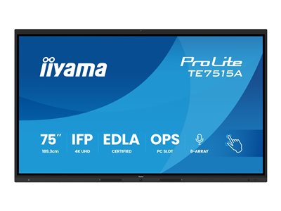 75" iiyama TE7515A-B2AG:VA,4K,EDLA,NFC