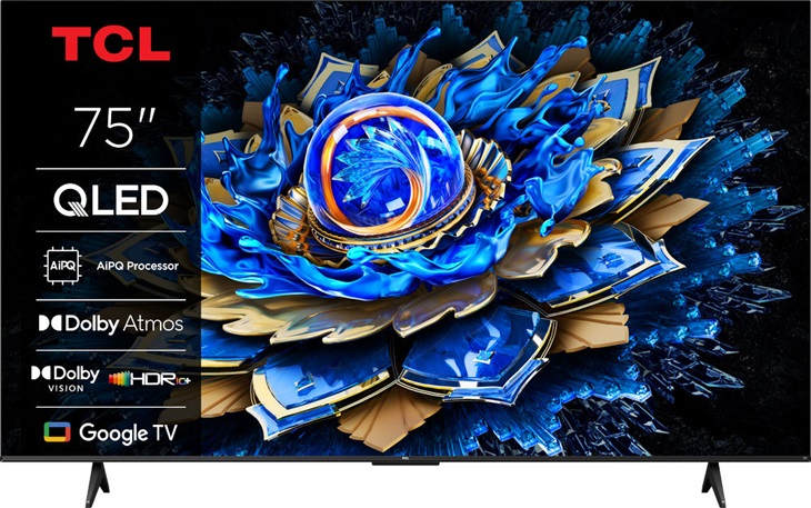 75" TCL 75T69C Google TV, QLED, 191 cm, 4K Ultra HD, 50/60 Hz