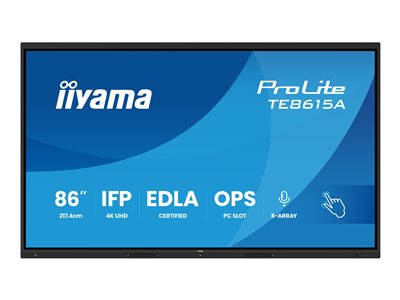 86" iiyama TE8615A-B2AG:IPS, 4K,EDLA,NFC