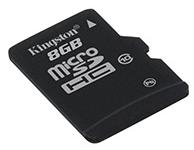 8GB Micro SDHC Kingston - class 10 (bez adaptéru)