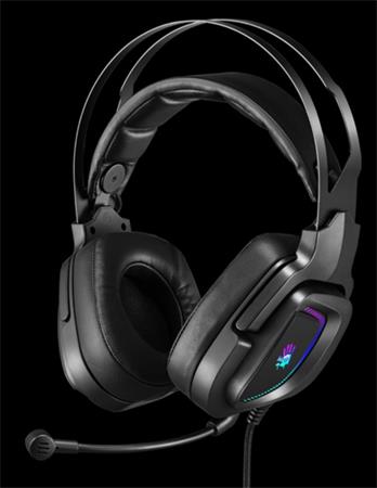 A4tech Bloody G570 herní sluchátka s mikrofonem, 7.1 Virtual, RGB podsvícení, USB