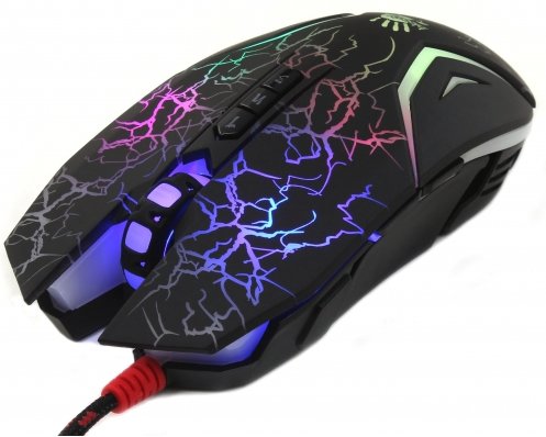 A4tech BLOODY N50 Neon herní myš, USB, až 4000DPI, černá N50 Black