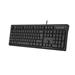 A4tech FK12, multimediální kancelářská klávesnice, CZ/US, USB, černá FK12-BK
