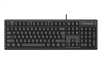 A4tech FK12, multimediální kancelářská klávesnice, CZ/US, USB, černá FK12-BK