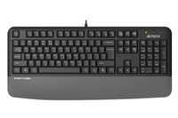 A4tech FK20, multimediální kancelářská klávesnice, CZ/US, USB, šedá FK20-GY