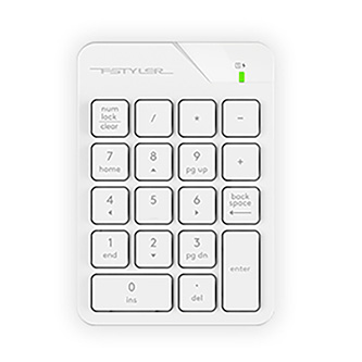 A4Tech FStyler FGK21C numerická klávesnica bezdrôtová biela FGK21C-WH