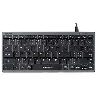 A4Tech FX51, Klávesnica CZ, bez numeriky, nízko profilová typ drôtová (USB), šedá FX51-GY