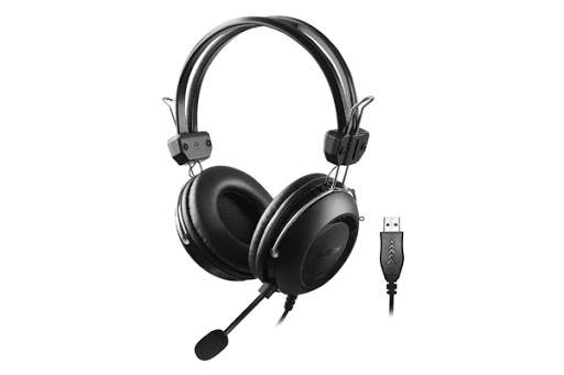A4tech HU-35 sluchátka, USB, černá barva