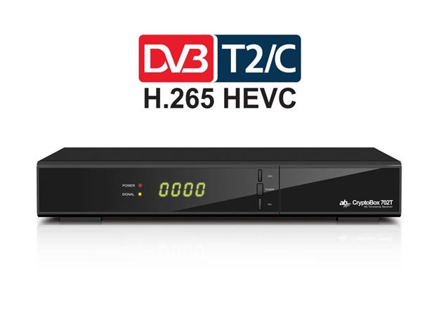 AB CryptoBox 702T HD /Full HD/ MPEG2/ MPEG4/ HEVC/ USB/ černý AB CR702T
