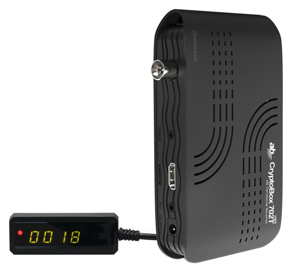 AB CryptoBox 702T mini HD DVB-T2/Full HD/ MPEG2/ MPEG4/ HEVC/ USB/ černý AB CR702T MINI