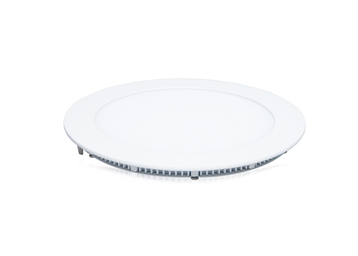 AB LED panel 10W, kruh 180 mm, 810 lm, biely rám, studené svetlo LED PANC10-180 B