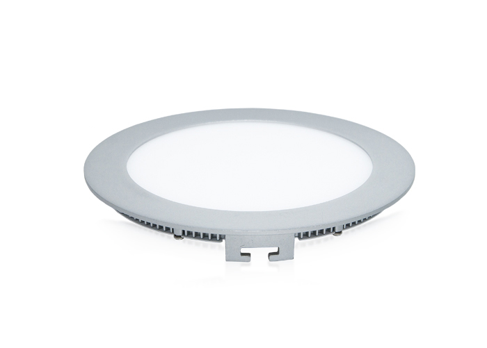 AB LED panel 10W, kruh 180 mm, 810 lm, strieborný lem, natural LED PANN10-180 S