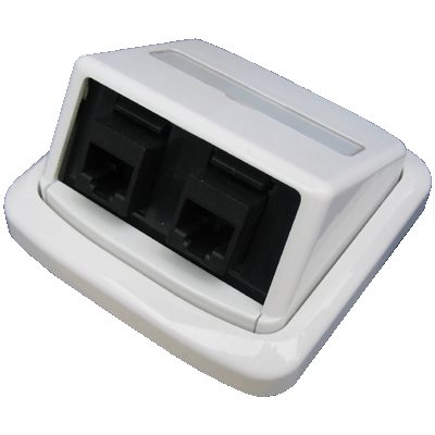 ABB Tango Datová zásuvka UTP CAT6 2xRJ45 BK key bílá 2412