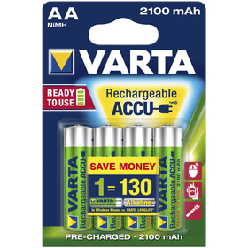 Accu R2U AA/4 HR6 2100mAh bat. VARTA 4008496550692