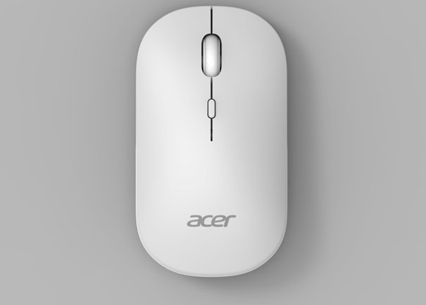 ACER bezdrátová myš s duálním režimem (2.4 GHz a Bluetooth 5.2), 4 tlačítka, AMR130, bílá GP.MCE11.048