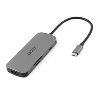ACER Dokovací stanice 7IN1 TYPE C DONGLE: 1x HDMI, 1x DP, 1x USB-C,2x USB3.2, 1x RJ-45,1x 3.5mm audio port HP.DSCAB.018