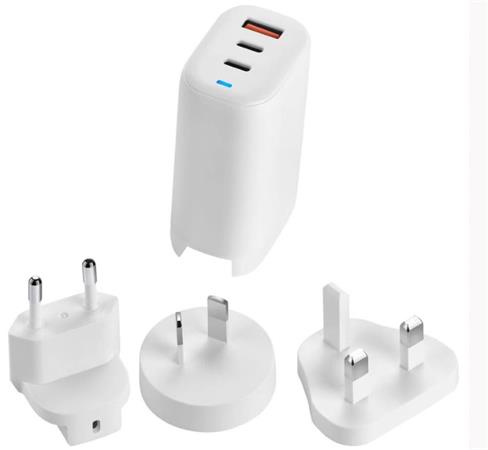 Acer GaN 65W, three-port Charger, 2 x typeC and 1 x typeA, EU and UK plug GP.ADT11.011