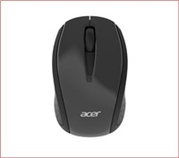 ACER myš bezdrátová G69 černá RF2.4G,1600 dpi, 95x58x35 mm, 10m dosah, 2x AAA, Win/Chrome/Mac, (Retail Pack GP.MCE11.00S