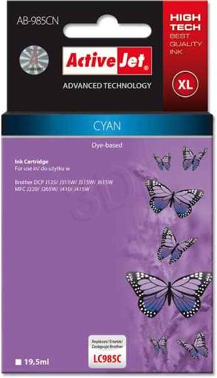 ActiveJet ink cartr. Brother LC-985C - 19 ml - 100% NEW AB-985CN (AB-985C)