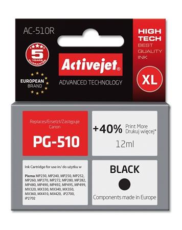 ActiveJet ink cartr. Canon PG-510 Bk ref. - 12 ml - AC-510 EXPACJACA0103