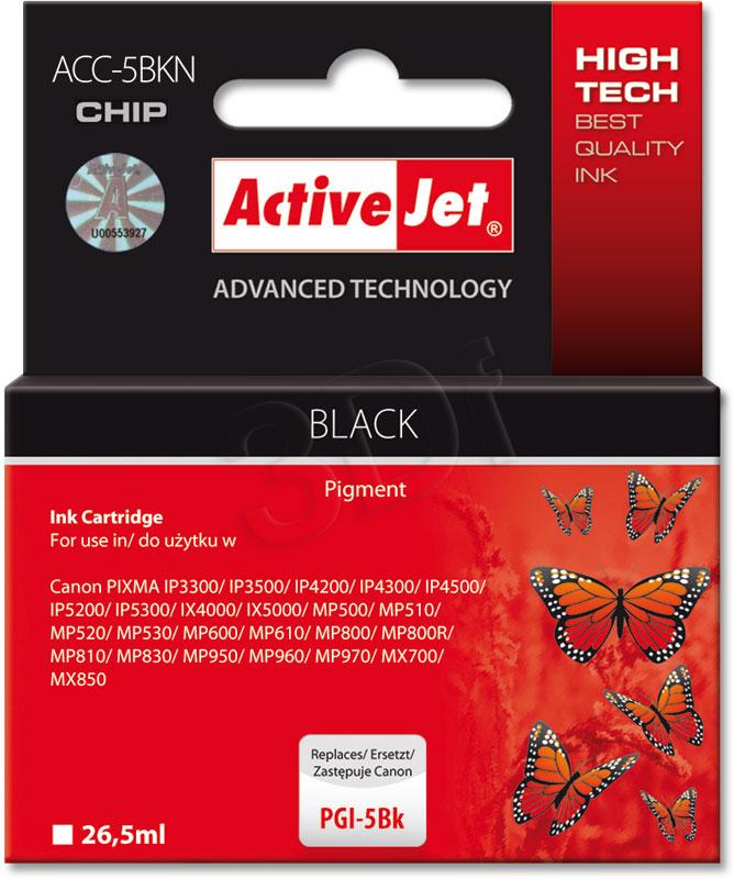 ActiveJet Ink cartridge Canon PGI-5 Bk WITH CHIP - 26 ml ACC-5Bk