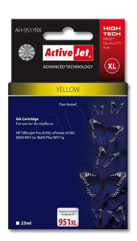 ActiveJet Ink HP 951XL CN048 yellow ref. AH-951YRX 25ml