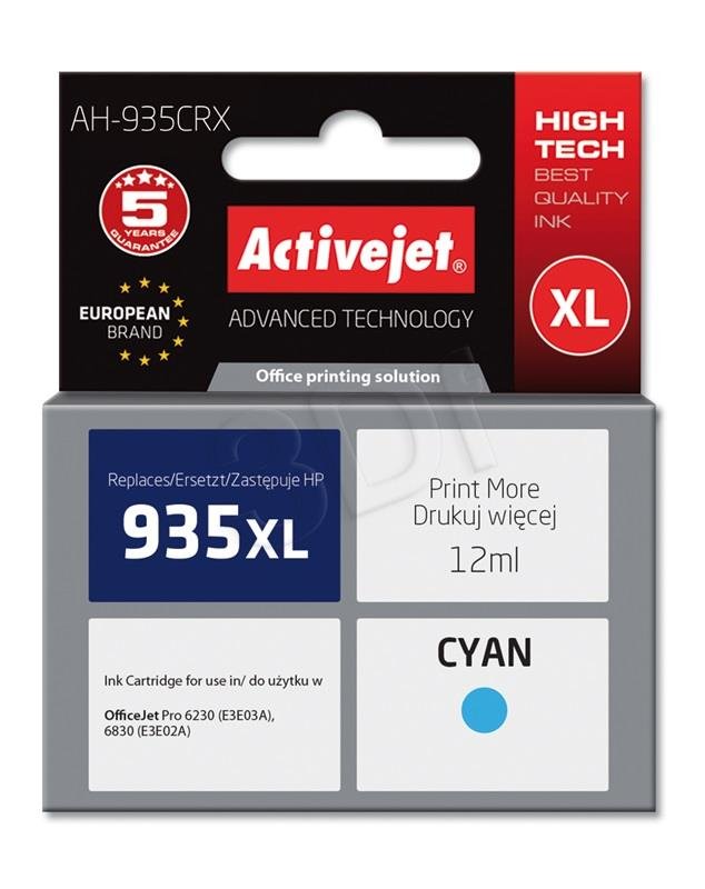 ActiveJet ink pre HP 935XL C2P24A rem AH-935CRX Cyan 12 ml Remanufactured