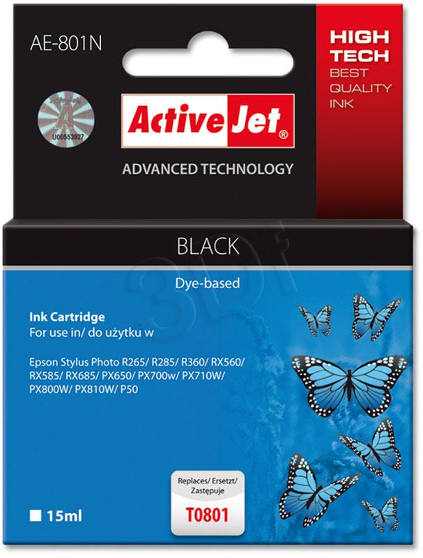 ActiveJet inkoust Epson T0801 R265/R360/RX560 Black, 15 ml AE-801