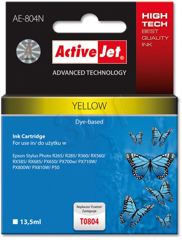 ActiveJet inkoust Epson T0804 R265/R360/RX560 Yellow, 12 ml AE-804