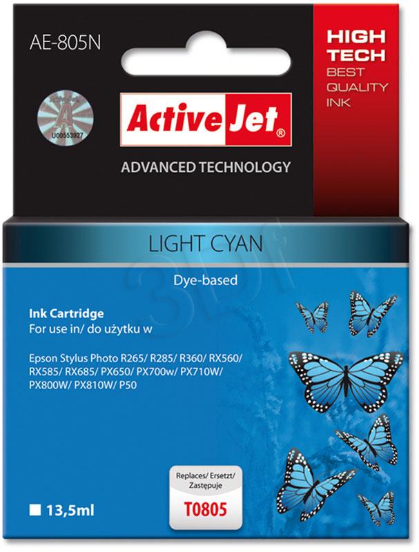 ActiveJet inkoust Epson T0805 R265/R360/RX560 LightCyan, 12 ml AE-805