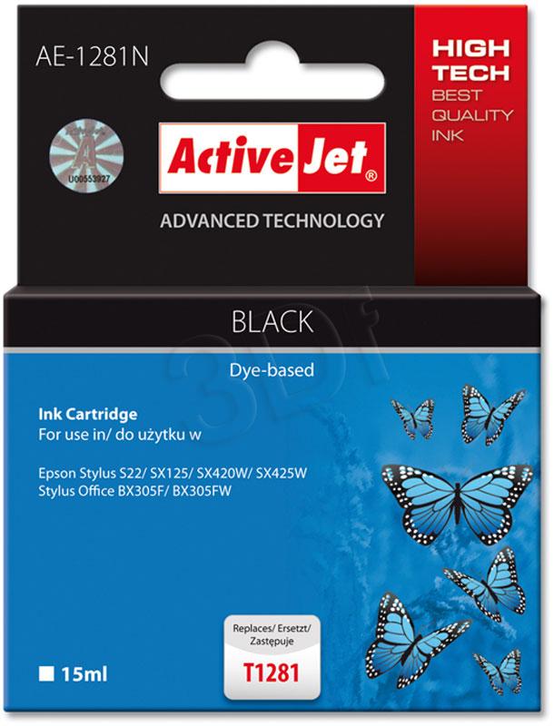 ActiveJet inkoust Epson T1281 Black S22/SX125/SX425 new AE-1281