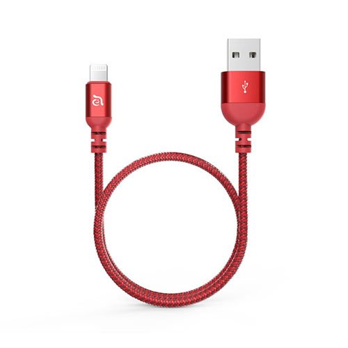 Adam Elements kábel PeAk III 120B Lightning to USB 1,2m - Red AEACBAD3AL120BRD