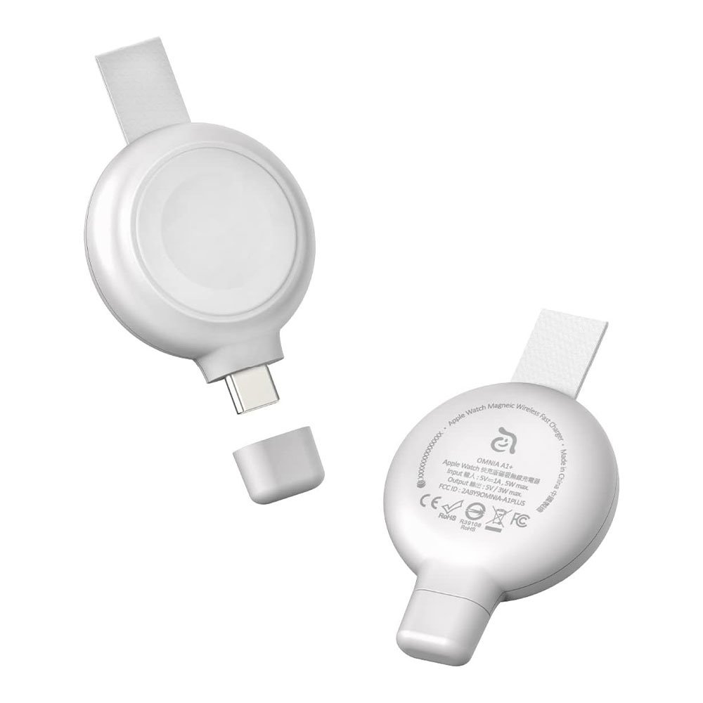 Adam Elements Omnia A1+ Apple Watch Magnetic Wireless Fast Charger - White APAADA1PWH